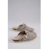 Clog ANISTON SHOES, Damen, Gr. 42, silber (taupe, silberfarben), Filz, meliert, Glitzermuster, klassisch, Schuhe, Clog, Hausschuh, Homeslipper, verstellbare Schnalle - NEUE KOLLEKTION