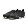 Fußballschuh PUMA "ULTRA 6 PRO FG/AG Fußballschuhe Erwachsene", Gr. 42.5, schwarz fizzy light grün terrain gelb, Obermaterial: Textil, Synthetik; Futter: Textil, Synthetik; Innensohle: Textil; Laufsohle: Synthetik, Schuhe