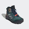 Wanderschuh ADIDAS TERREX "TERREX MID GORE-TEX", Gr. 39, preloved teal, silber metallic, semi lucid blau, Textil, Synthetik, sportlich, Schuhe, wasserdicht