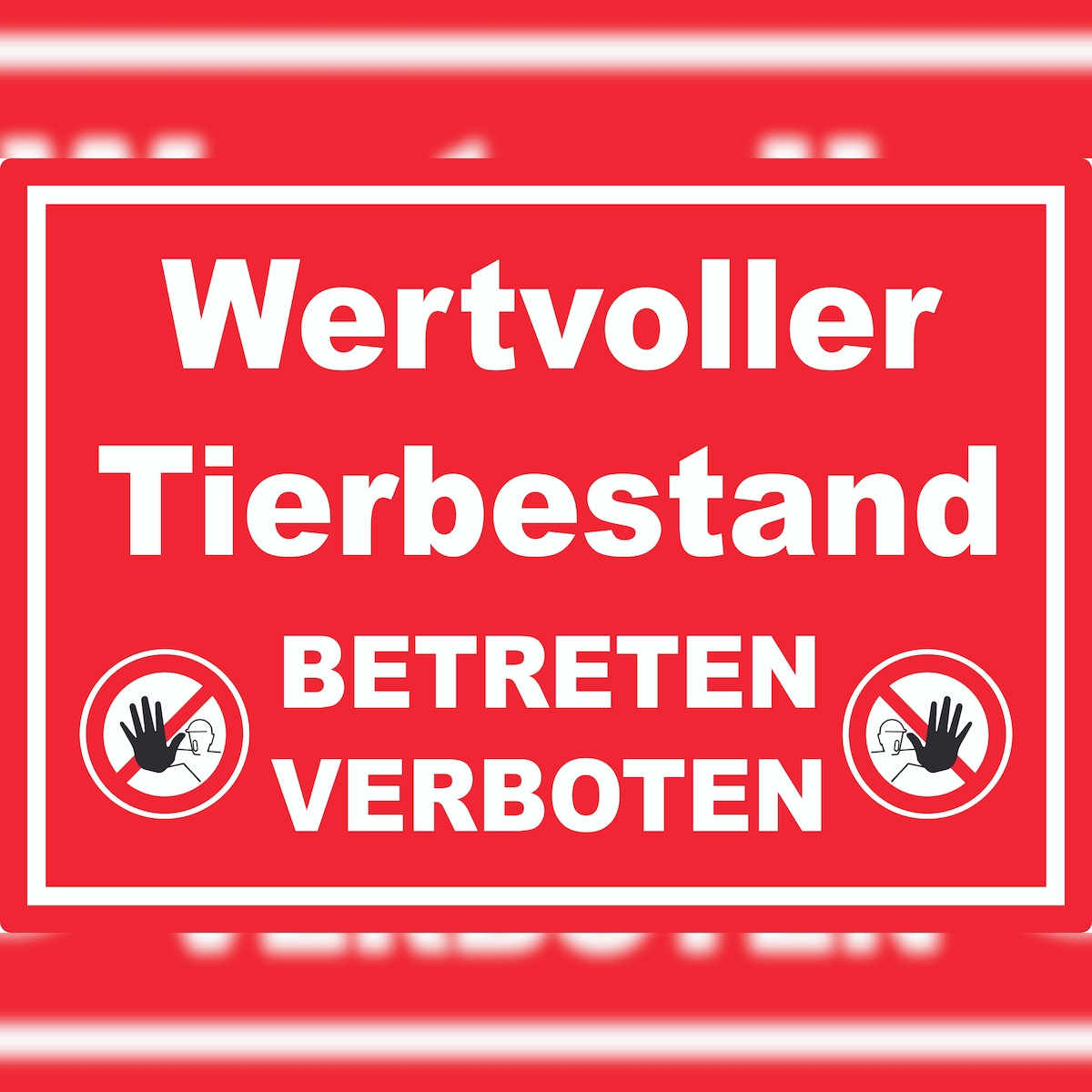 HB-Druck Wertvoller Tierbestand Schild A2 (420x594mm) Image