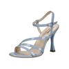 Pumps NERO GIARDINI "Nero Giardini Sandalen Leder", Damen, Gr. 38, blau, Leder, elegant, Schuhe
