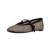 Riemchenballerina STEVE MADDEN "STEVE MADDEN Ballerinas Lederimitat/Mesh", Damen, Gr. 41, schwarz, Lederimitat, Textil, casual, Schuhe