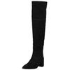 Overkneestiefel HÖGL "Högl Stiefel Veloursleder", Damen, Gr. 37,5, schwarz, Veloursleder, casual, Schuhe