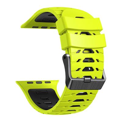 Sport Band Compatible with Apple Watch band 42mm 44mm 45mm 49mm Rugged Metal Clasp Adjustable Silicone Strap Replacement Wristband for iwatch Ultra 2 Series 9 8 7 SE 6 5 4