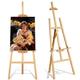 WREWING Professional Wooden Studio Easel - Foldable A-Frame Artist Easel for Painting, Drawing & Display - Adjustable Height Art Stand for Canvas, Sketch Boards & Wedding Signage
