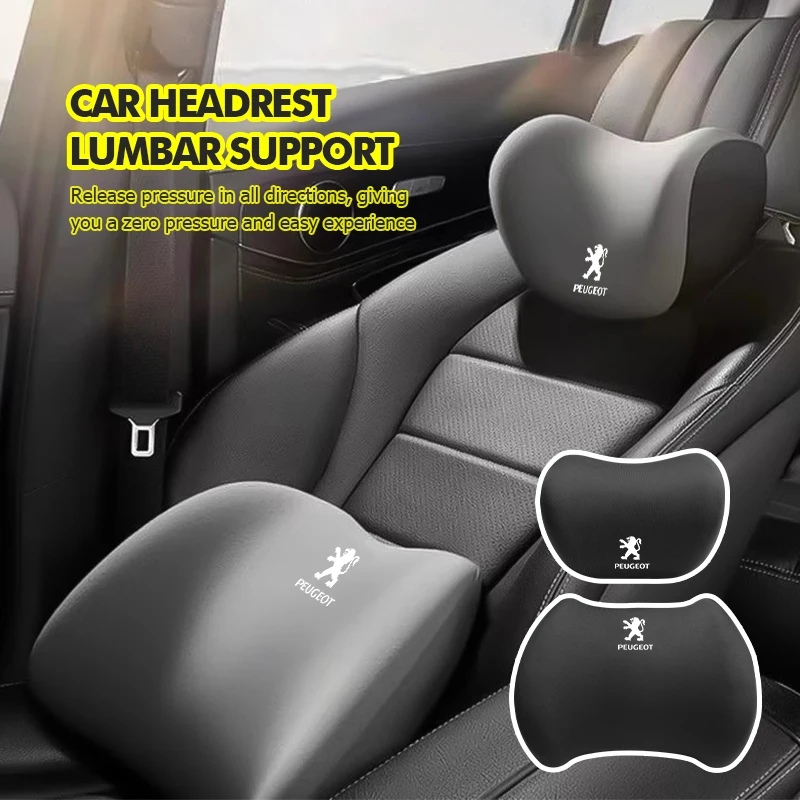 Appui-tête de voiture Peugeot, soutien lombaire, oreiller de cou, coussin élastique de taille, 2008 3008 307 308 206 207 208 407 508 5008 106 107