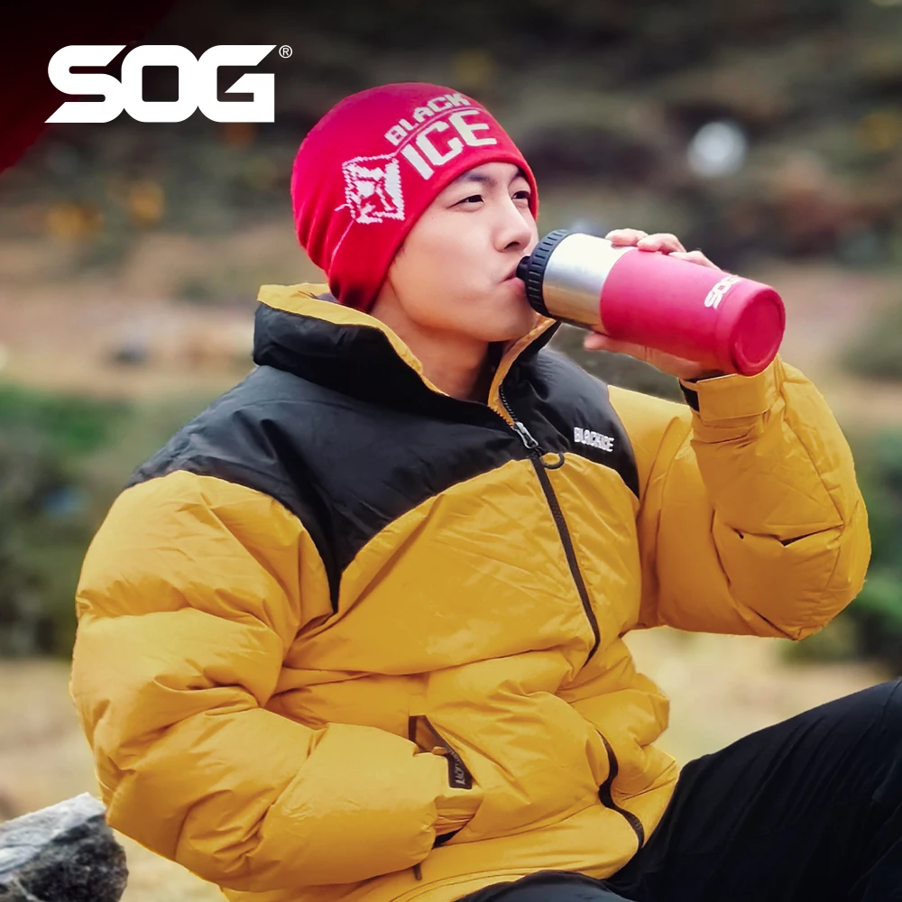 SOG 18oz isolierte Sportwasserflasche, doppelwandiger Vakuum-Edelstahl, auslaufsicher und tragbar für Wandern, Reisen, Auto, Outdoor Image