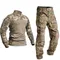Uniforme tattica esterna G4 Camicie Allenamento morbido Campeggio Abbigliamento uomo Top Abbigliamento da caccia Pantaloni + Cuscinetti Set traspiranti T-shirt