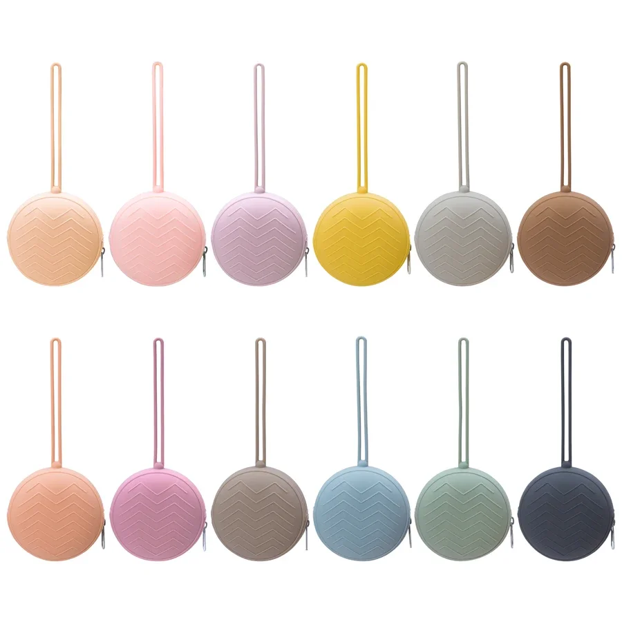 Food Grade Baby Weiche Silikon Halten Schnuller Halter Schnuller Container Box Schnuller Fall Beutel Für Neugeborene Zitzen Zubehör Image