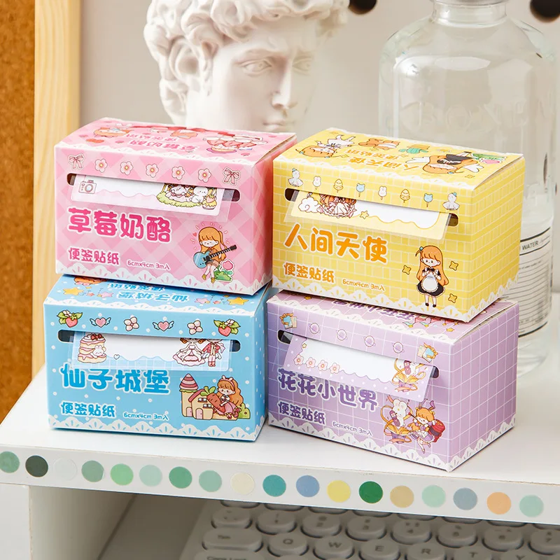 Ausziehbare praktische Haftnotizen für Studenten, hochwertige N-mal-Aufkleber, Materialpapier zum Markieren von Notizblöcken Image