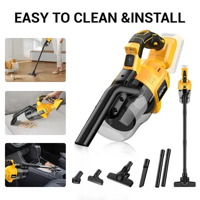 Handstaubsauger mit HEPA 2.0-Filterbehälter, elektrischer Staubsauger für Makita DeWalt 18 V Akku (keine Batterie) Image