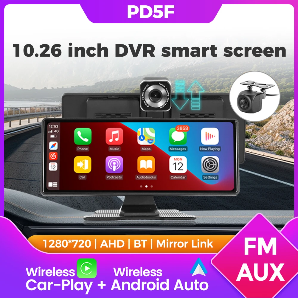 MEKEDE Intelligentes Auto-Maschinensystem 10,26 Zoll DVR Smart Screen Wireless Car-Play Auto Multimedia Player BT Auto GPS-Navigation Image