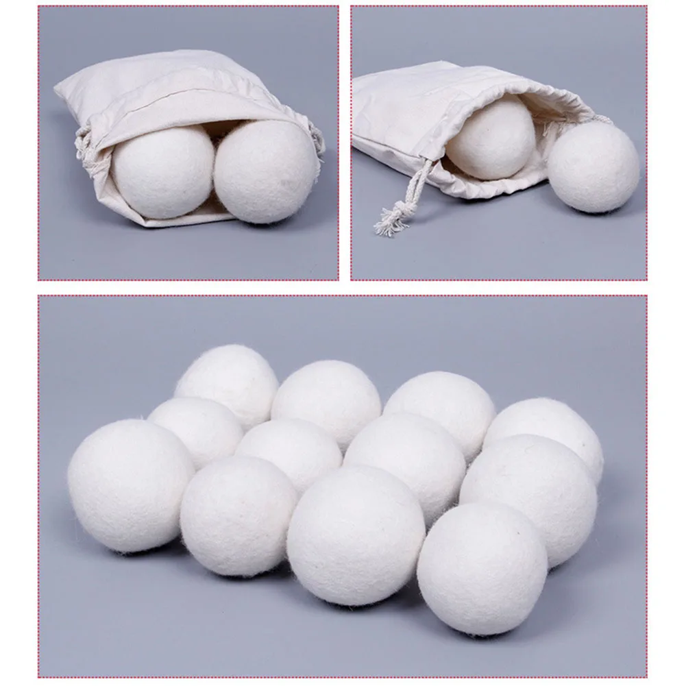 Wool Dryer Balls Reusable Softener Laundry 3/4/5Cm Laundry Ball Home Washing Balls Wool Dryer Balls Washing Machine Accessories