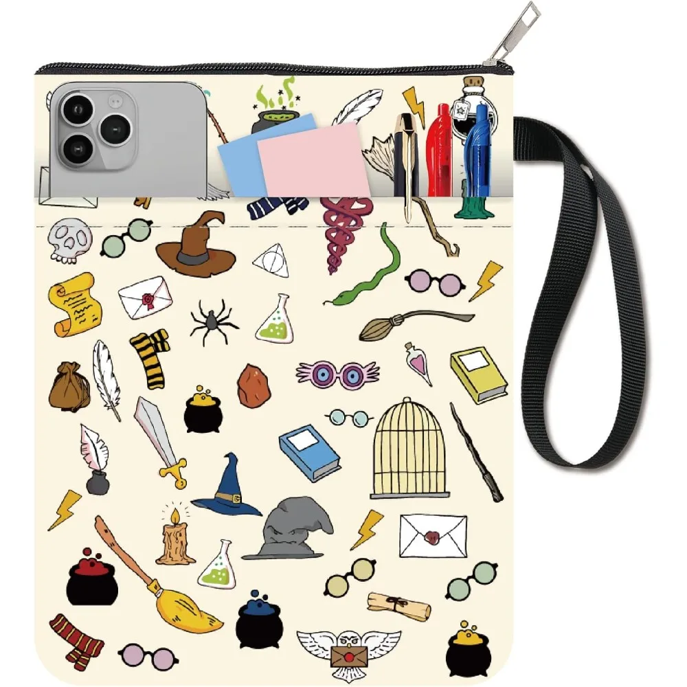 Magic Elements Book Covers Book Protector Book Sleeve for Paperbacks Washable Fabric Cloth Book Cover with Zipper and Extra