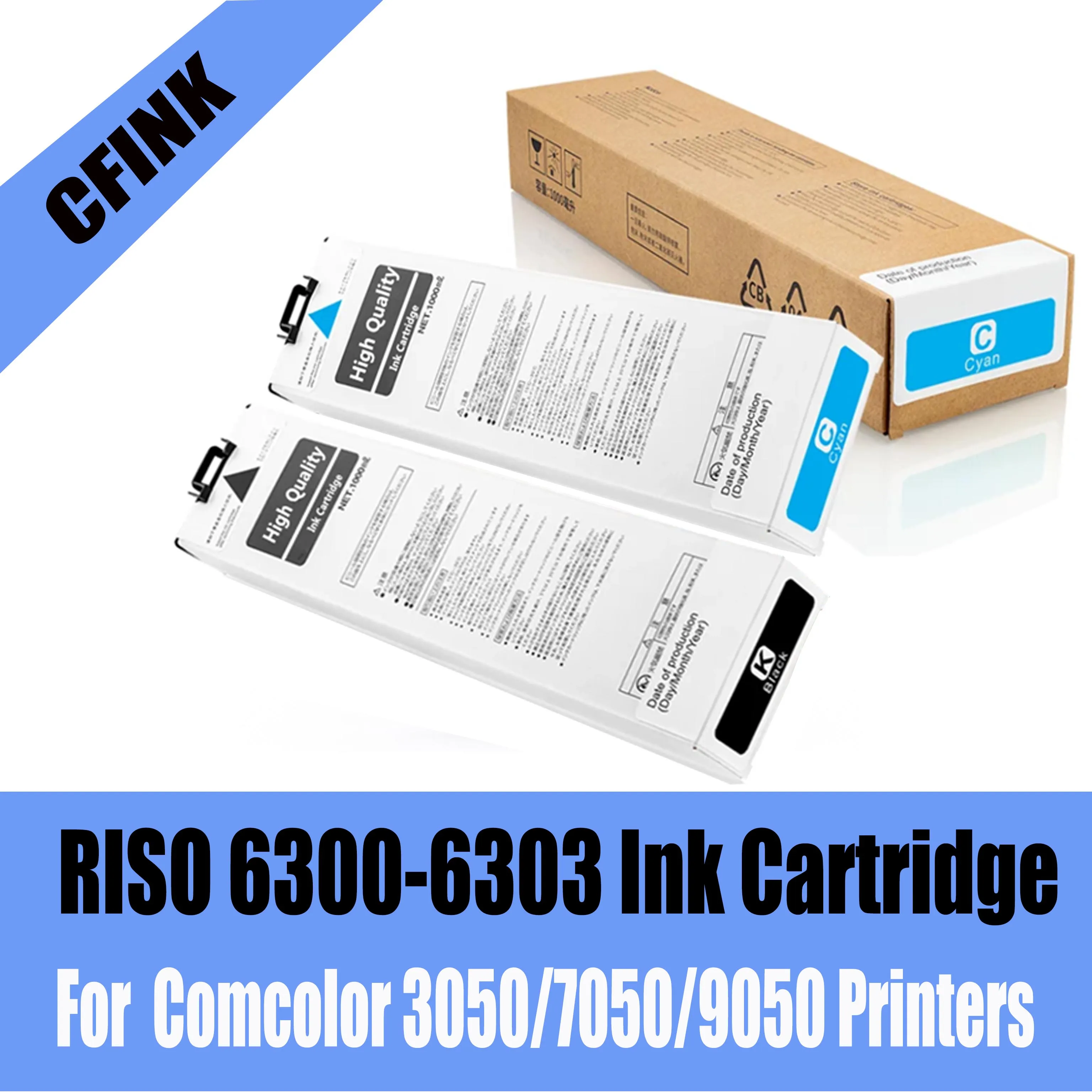 Riso S-6300 6301 6302 6303 Tintenpatrone für Riso Comcolor 3050 7050 9050 S-6300G/E S-6301G/E S-6302G/E Drucker Image