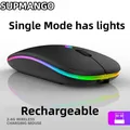 Mouse Wireless ricaricabile con Mouse USB 2.4 GHZ RGB 1600DPI monomodale adatto per lettori di Mouse da gioco Macbook per Tablet portatile