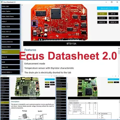 ECU Repair Software Ecus Datasheet 2.0 PCB Schematic with Electronic Components of ECU and Additional Information For IAW Bosch