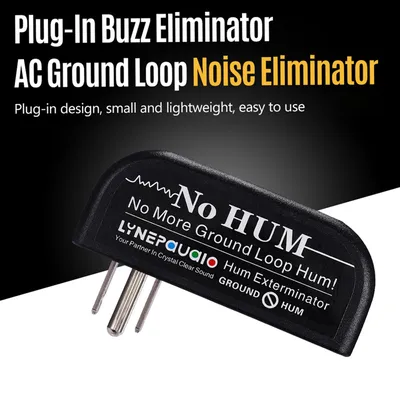 Buzz Eliminator AC Ground Loop Noise Eliminator Plug-In AC Buzz Killer Hum Eliminator Noise Canceller