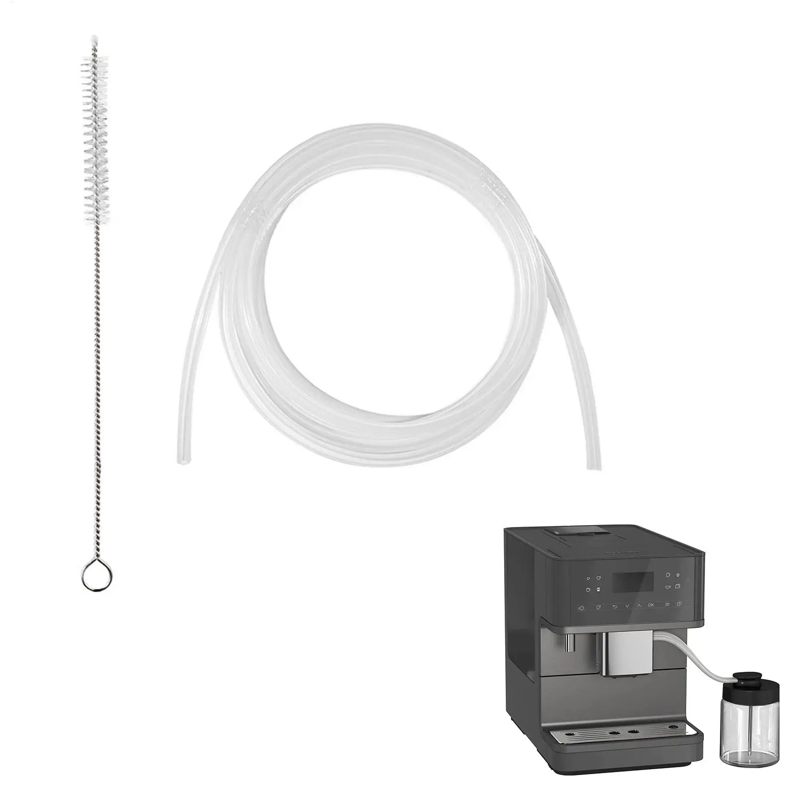 2 m Milchschlauch mit Bürste, automatische Kaffeemaschine, Silikon-Ersatzrohr, Milchschläuche Image