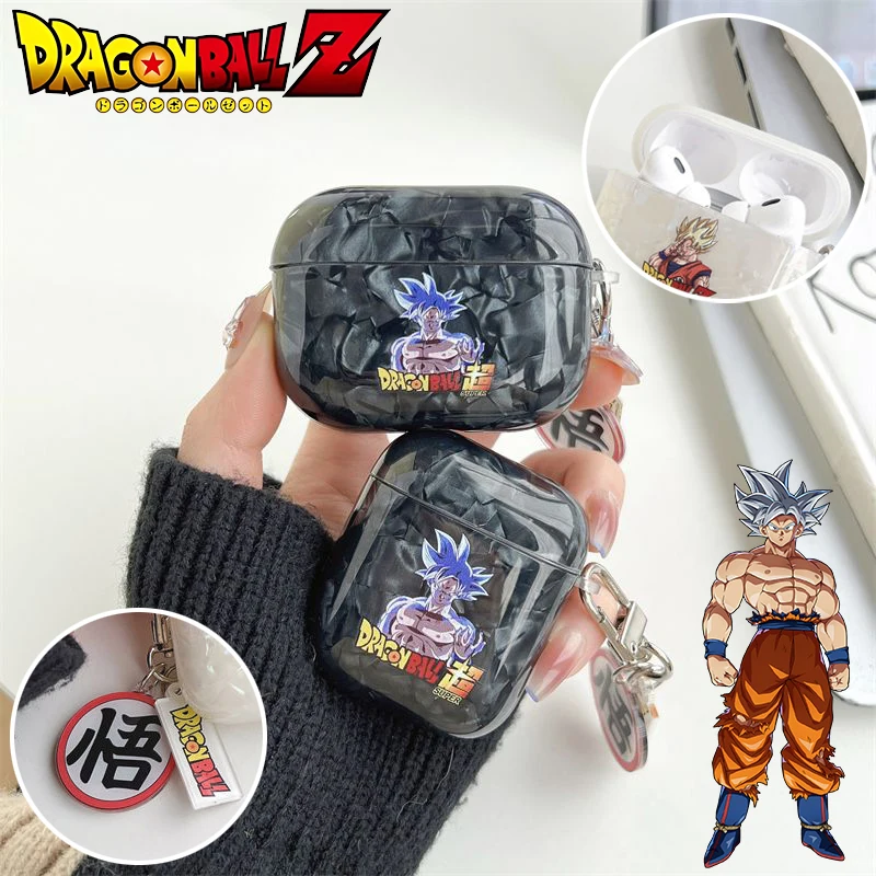 Dragon Ball Z Son Goku Anime-Kopfhörerhülle mit Anhänger für Airpods Pro 2, Airpods 4, 3, 2, 1, weiche TPU-Schutzhülle, Zubehör Image