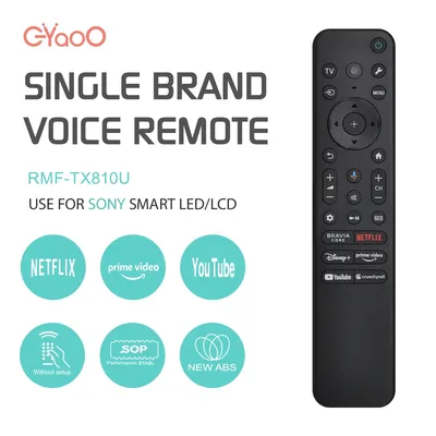 New Voice Remote Control RMF-TX810U Replacement For Sony Smart LED/LCD TVs With Backlight Function Compatible With XR/KD Series