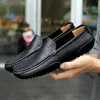 Schuhe Leder Männer Luxus Trendy Casual Slip auf Formale Müßiggänger Männer Mokassins Italienischen Schwarz Männlichen Fahren Schuhe Turnschuhe Plus Größe
