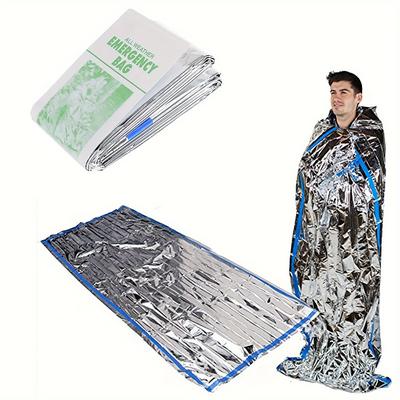 Lightweight Waterproof Emergency Sleeping Bag - Thermal Bivy Sack for Camping Hiking Outdoor Survival Portable PE Material Easy-to-Carry Compact Design Bright Orange for Rescue Visibility