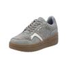 Sneaker RIEKER "Rieker Sneaker Lederimitat", Damen, Gr. 42, grau (grau, weiß), Lederimitat, casual, Schuhe