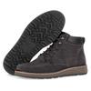 Schnürboots PIUS GABOR, Herren, Gr. 9 (43), schwarz (dunkelgrau, schwarz), Veloursleder, Glattleder, casual, Schuhe, Stiefelette, Komfortschuh, mit Kontrastnähten, G-Weite