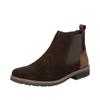 Chelseaboots RIEKER, Herren, Gr. 45, braun (dunkelbraun), Veloursleder, Nubukleder, elegant, Schuhe, Stiefelette, Casual-Boots in schmaler Form