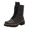 Schnürstiefelette RIEKER "Rieker Stiefelette Lederimitat", Damen, Gr. 38, grau, Lederimitat, casual, Schuhe