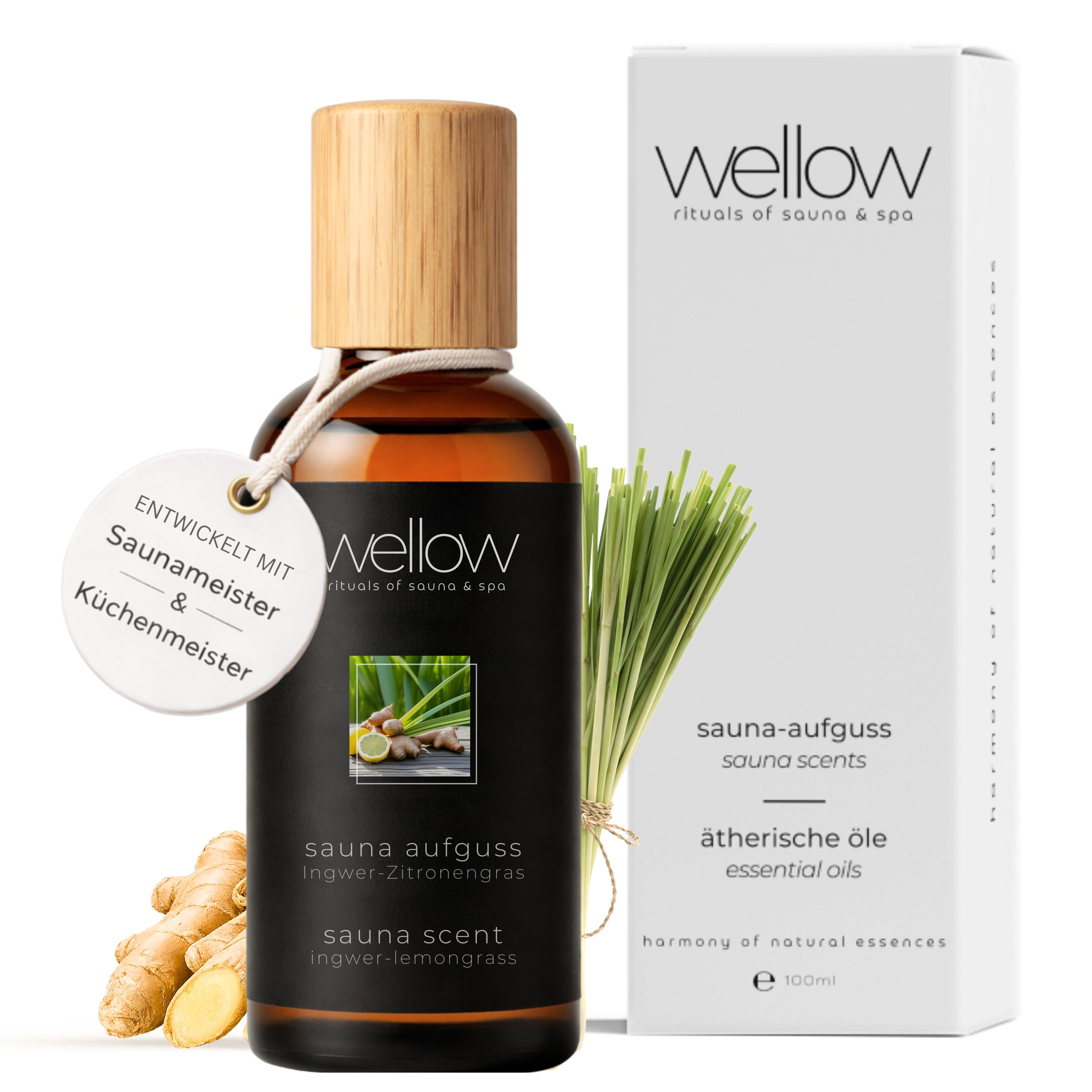 Wellow Infuso da sauna Zenzero - Lemongrass 100 ml Concentrato