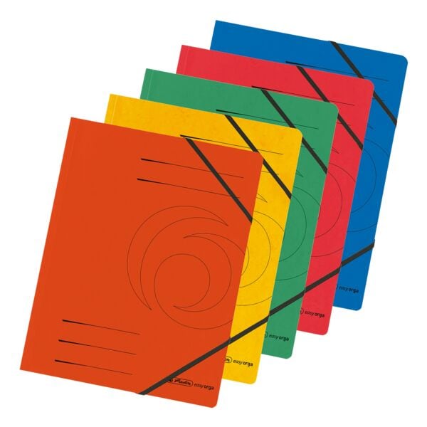 Herlitz Eckspannermappe A4 Quality extra starker Qualitätskarton 5 Stück mehrfarbig Image