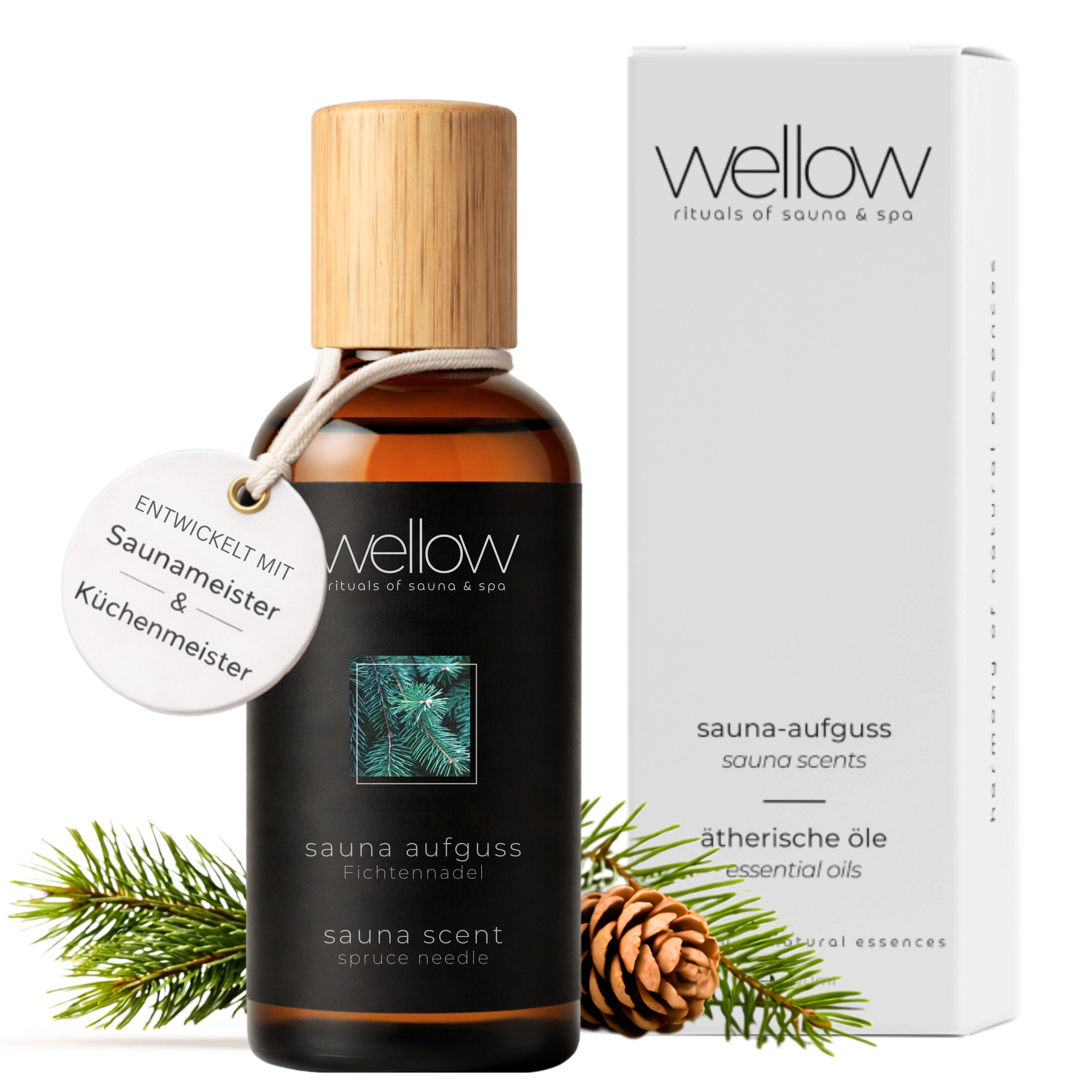 Wellow Infuso da sauna Aghi di abete 100 ml Concentrato