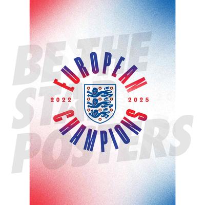 England Lionesses Gewinner 2025 Poster - A3 - Rot/Weiß/Blau Image