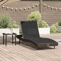 vidaXL Lettino con cuscino -persona 2 pcs Marrone 40 x 40 x 40.5 cm Poly Rattan