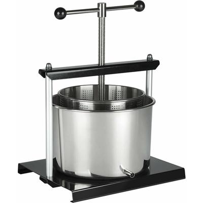 Saftpresse Weinpresse Entsafter 5 Liter Edelstahl Fruchtpresse Auslaufrohr Beerenpresse Obstmühle Image