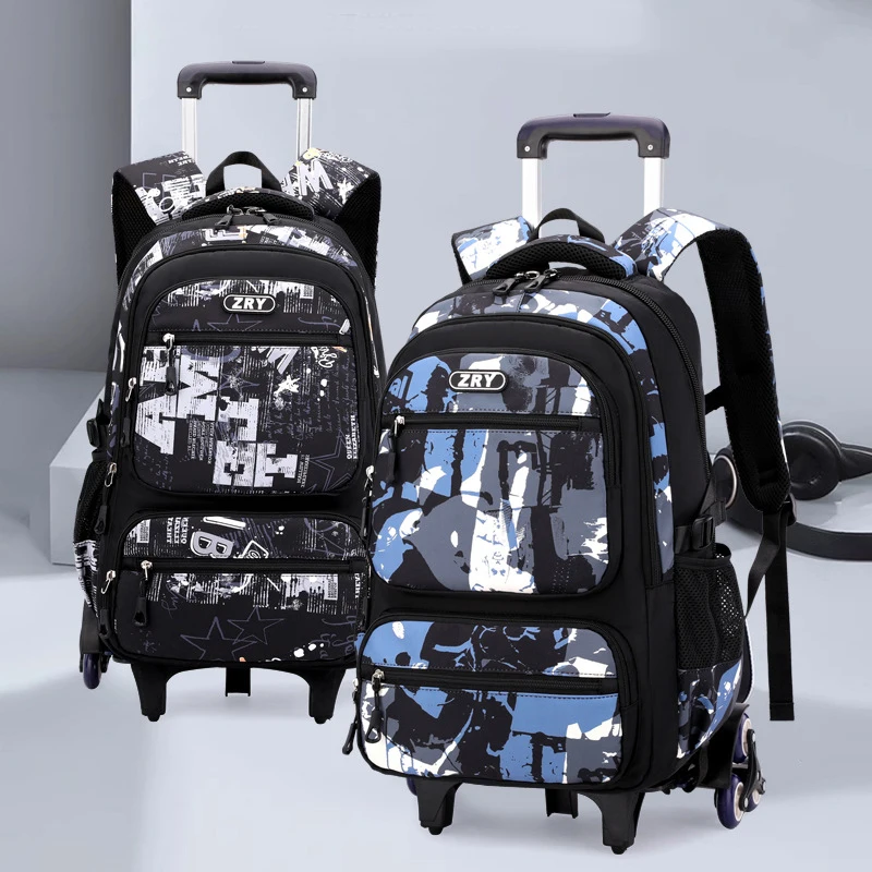 Sac à dos d'école pour enfants avec roulettes sac d'école à roulettes pour garçons enfants sac à dos à roulettes sac à roulettes étudiants sac à dos Bookbag