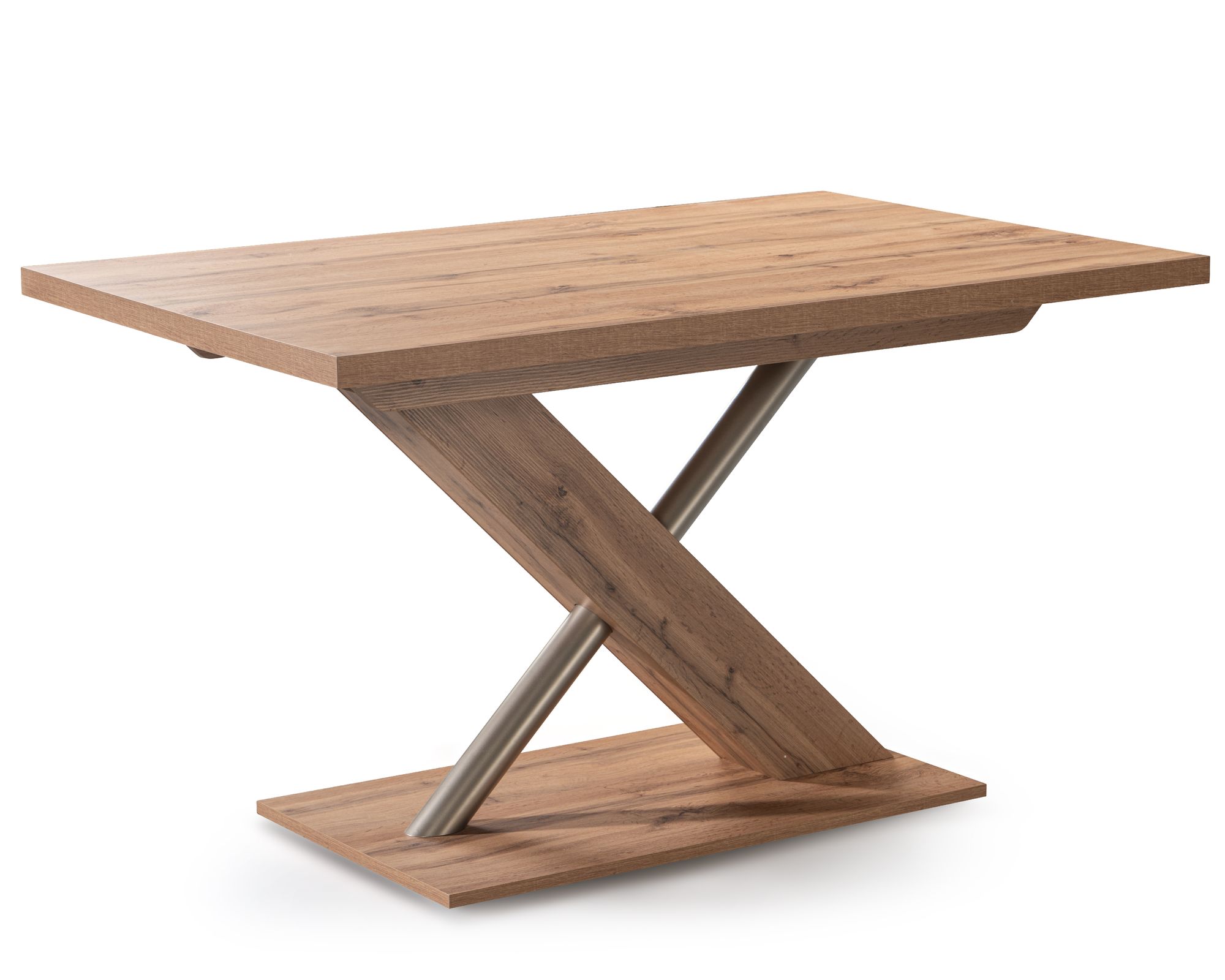 Schösswender »Duo 200« Säulentisch 120x80 cm / San Remo Sand Dekor / mit Einlegeplatte 40 cm