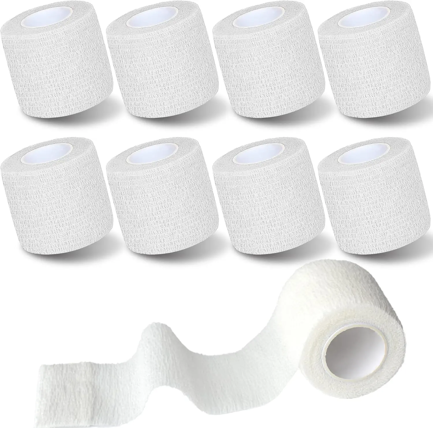 3/6/12/24/48Pcs Weiß Selbstklebende Tattoo Grip Verband Elastische Vlies Wraps Band Tattoo Verband Grip Band Finger Schutz Image