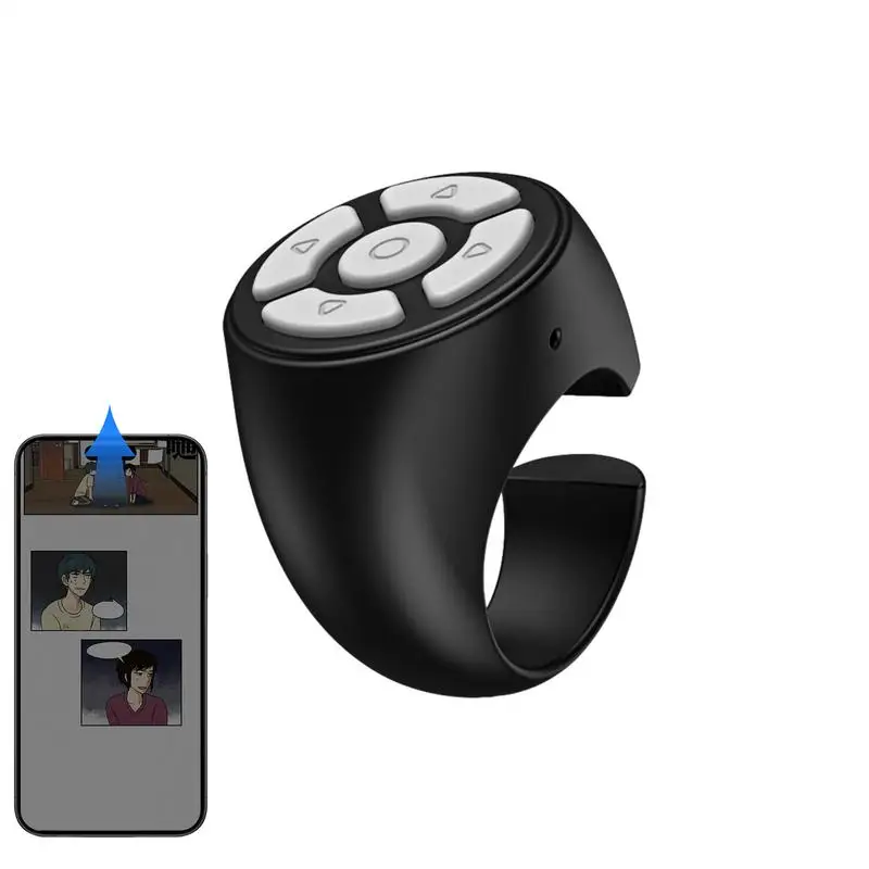 Drahtlose Fernauslöser-Ring-Finger-Fernbedienung für Videoaufzeichnung, Selfie-Taste, Handy-Controller für Schule, Auto, Zuhause Image