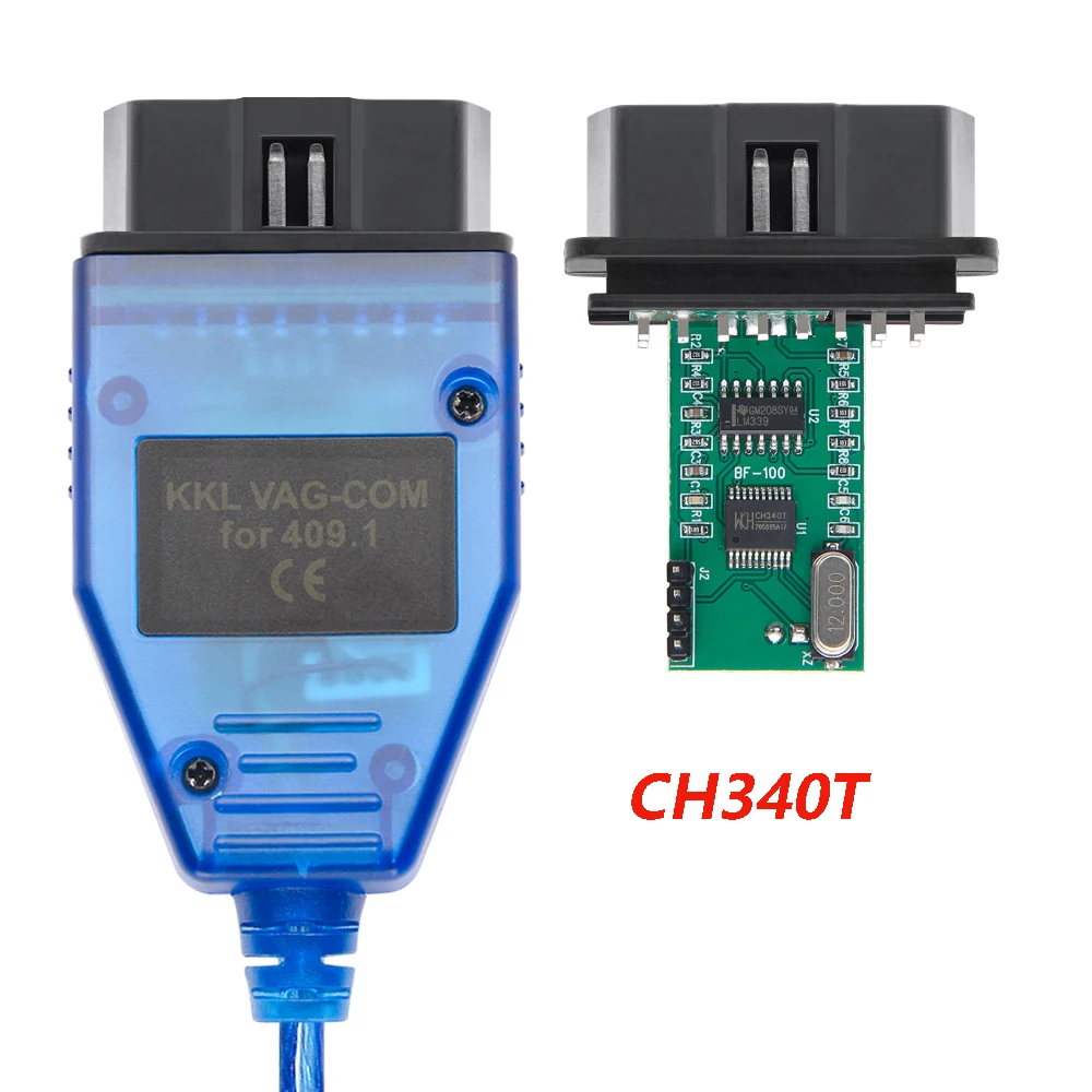 VAG KKL 409,1 CH340T Chip VAG COM OBD 2 OBD2 Auto Diagnose Kabel 409 1 Für VW/Audi/Skoda/Seat Auto Scanner Werkzeug VAG Kabel