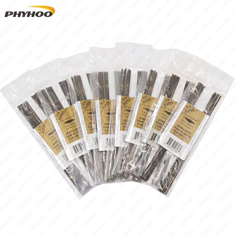 PHYHOO 144 Stück/Beutel Glardon Vallorbe Sägeblätter Juweliere Metallbogensägenschneider Klingen Juwelwerkzeuge Image