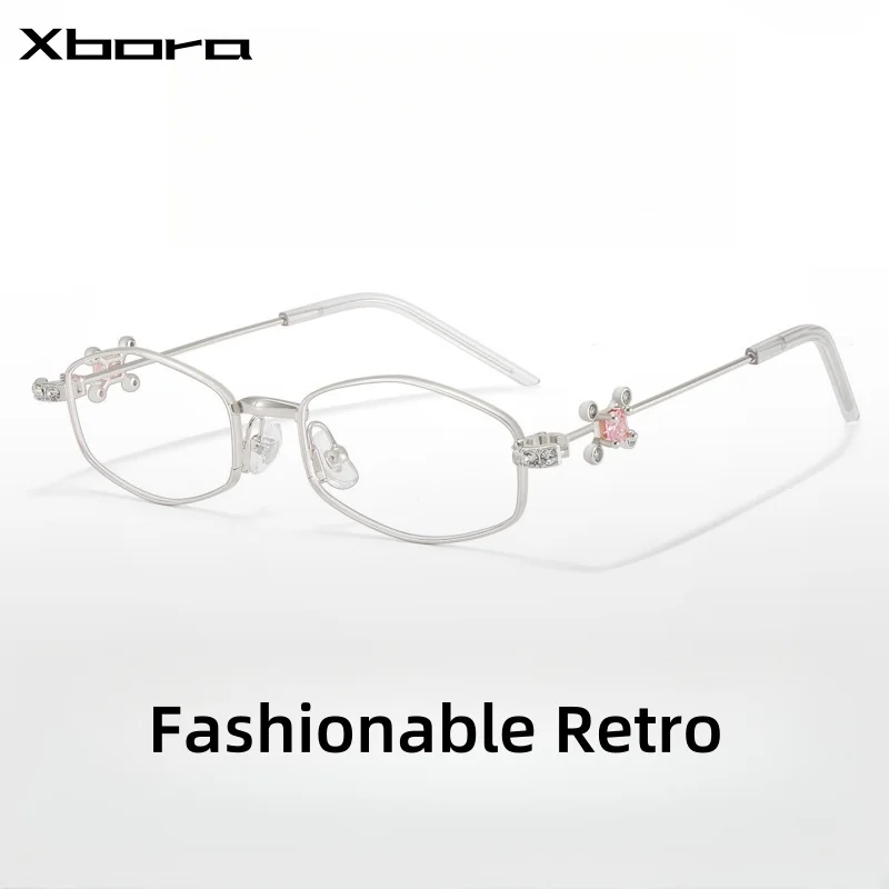 Neue frauen Mode Schmale Rahmen Titan Brillen Rahmen Hohe Qualität Exquisite Tempel Optische Brillen GN0800 Image