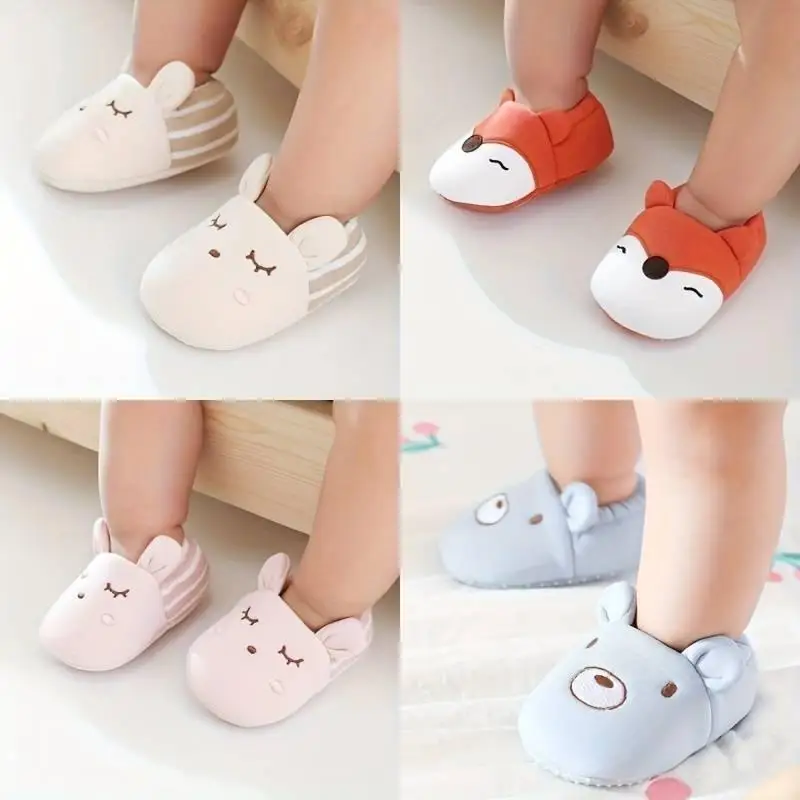 Baby-Wanderschuhe und Socken mit Frühlings- und Herbstisolierung, weiche Sohle, Baby-Bodensocken, rutschfest, für Jungen und Mädchen Image