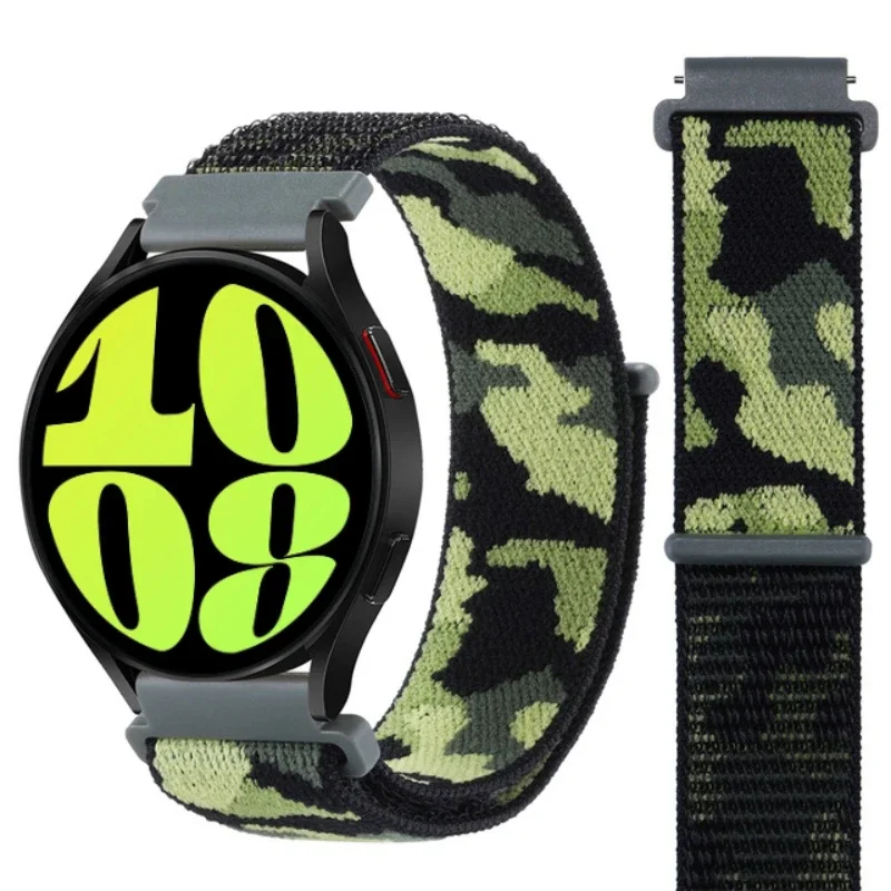 20mm 22mm Nylon Loop Strap For Huawei Watch 4/3/GT4/3/2 Pro Camouflage Bracelet Belt Amazfit GTR/GTS 4 Samsung Watch 6/5/4 Band Image