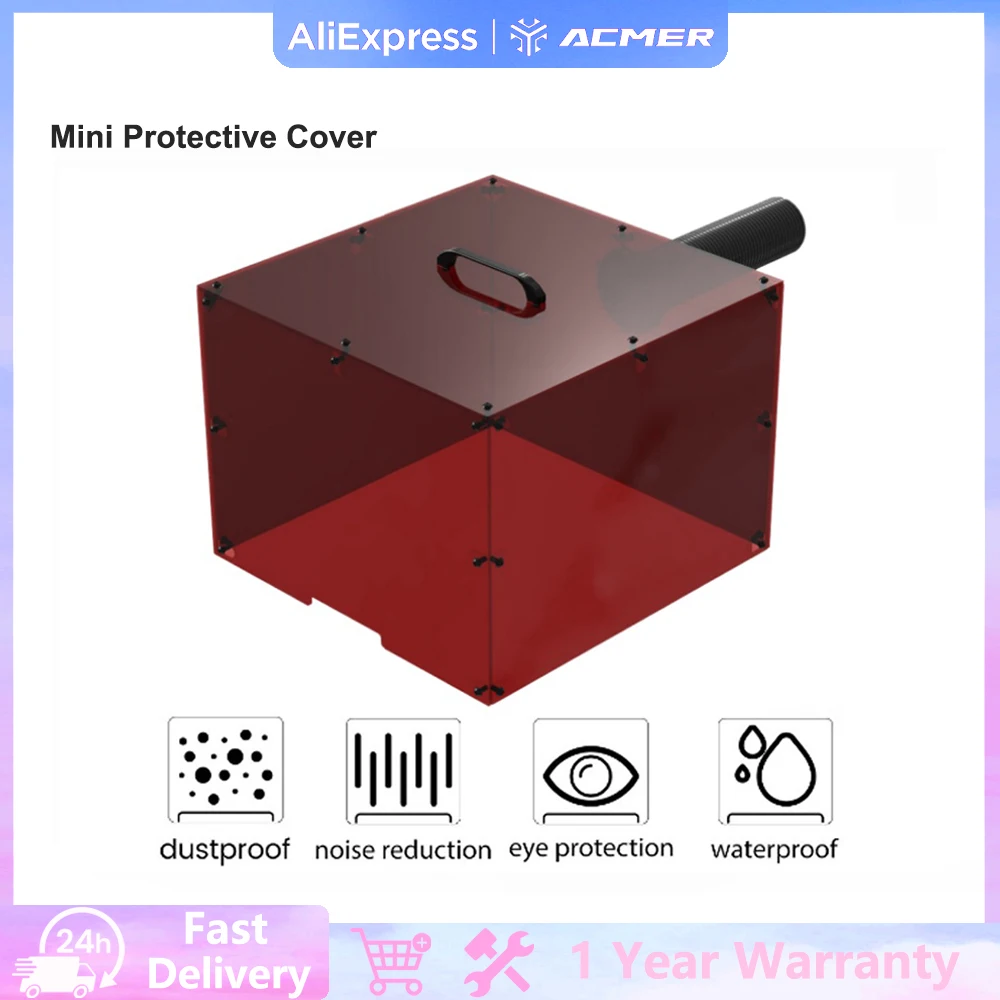 ACMER S1 Mini-Schutzhülle, Lasergravierer, Gehäusebox mit Entlüftung, Augenschutz, staubdicht, Geräuschreduzierung, für S1 2,5/3,5/6 W Image