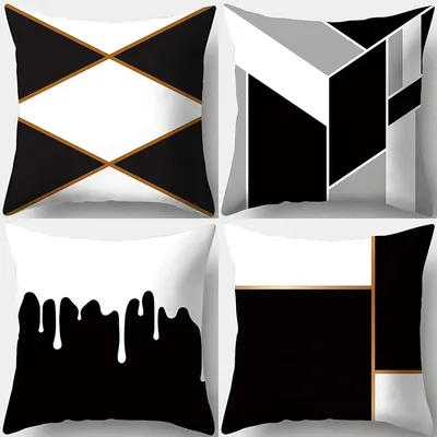 Home Decor Moderne geometrische Muster Kissenbezüge Muster Kissenbezug geeignet für Sofa Schlafzimmer Auto Kissenbezug Image