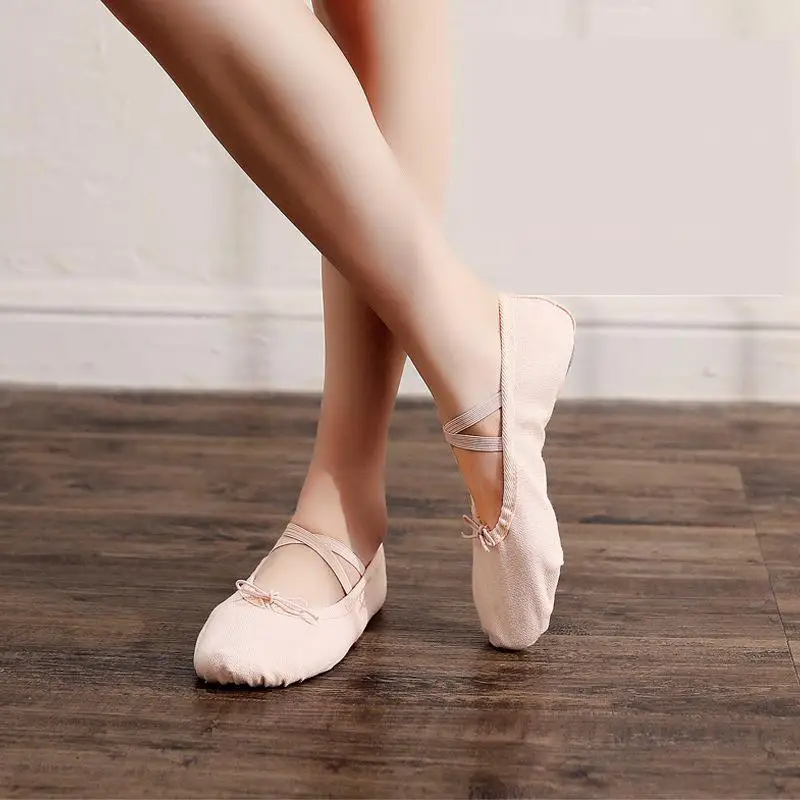 Mädchen Ballett Schuhe Leinwand Weiche Sohle Ballett Tanz Hausschuhe Kinder Kinder Praxis Ballerina Schuhe Frau Tanz Schuhe Yoga Schuhe