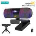 VIZOLINK 4K UHD Webcam 8MP Web Cam 4 microfoni con cancellazione del rumore Messa a fuoco automatica USB Web Camera per PC Zoom Teams Google Meet Streaming